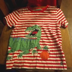 Joules youth striped dino t shirt